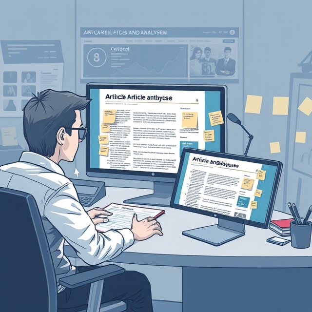 Illustration über Fachartikel und Analysen